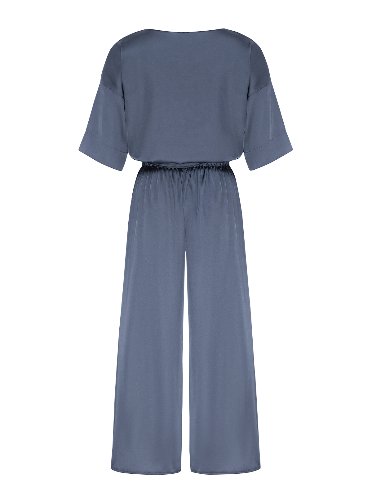 Пижама, костюм домашний DINTIME шёлковый, XL-размер, графит - фотография № 6
