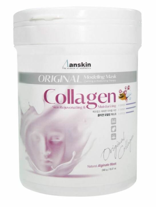 Anskin Маска альгинатная с коллагеном укрепляющая Original Collagen Modeling Mask, 240г