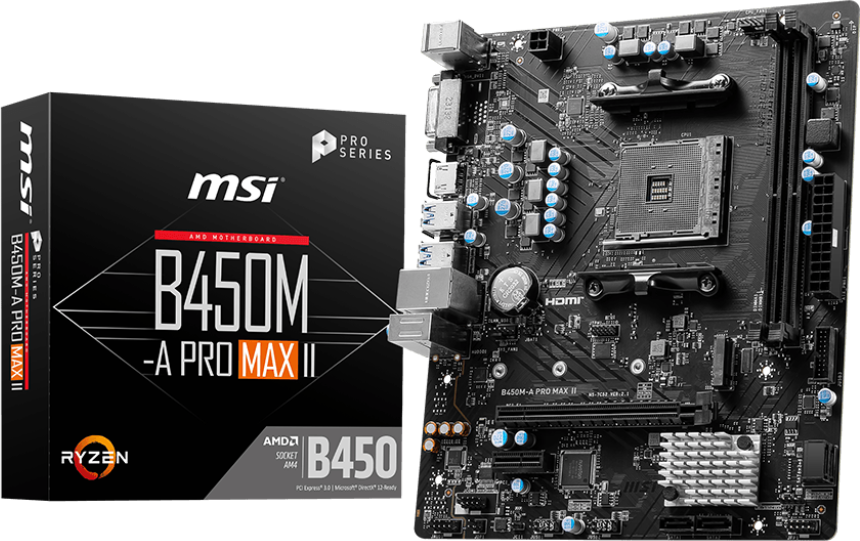 Материнская плата AM4 MSI B450M-A PRO MAX II