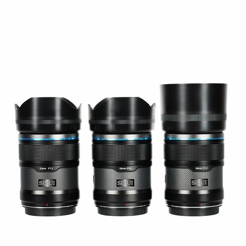 Комплект объективов Sirui Sniper 23/33/56mm F1.2 E-Mount Чёрный AS-3S-EB