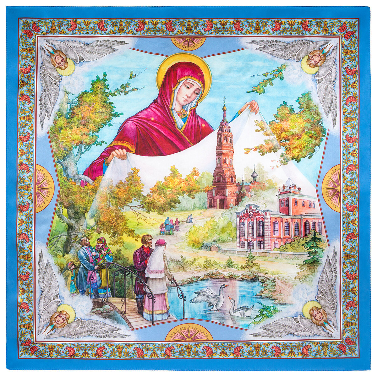 Платок Павловопосадская платочная мануфактура 
