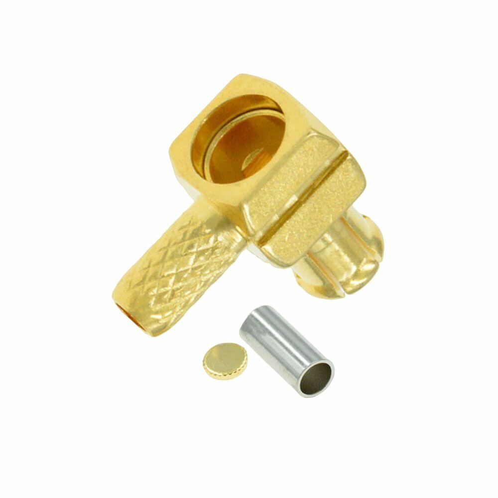 фото ВЧ-разъём MCX(male) обжимной угловой под кабель RG-316