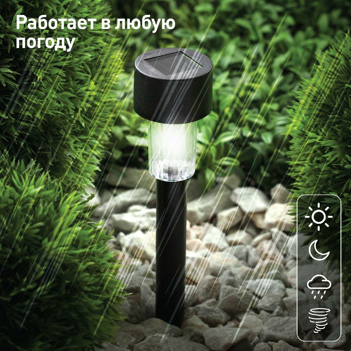 Светильник садовый на солнечной батарее Эра sl-pl30 - фото №6