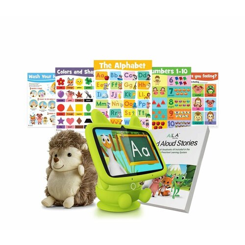 Детский компьютер обучающий с искусственным интеллектом AILA Animal Island Learning Adventure для изучения английского языка с пособиями чехлом и игрушкой 7110000₽