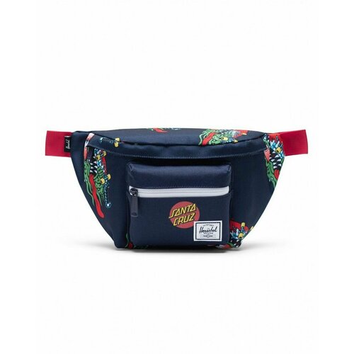 фото Сумка поясная herschel, синий, зеленый