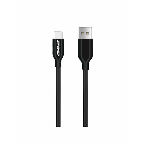 Zipower Кабель USB - TYPE-C, c ПВХ оплеткой PM6731 / 2 м. черный