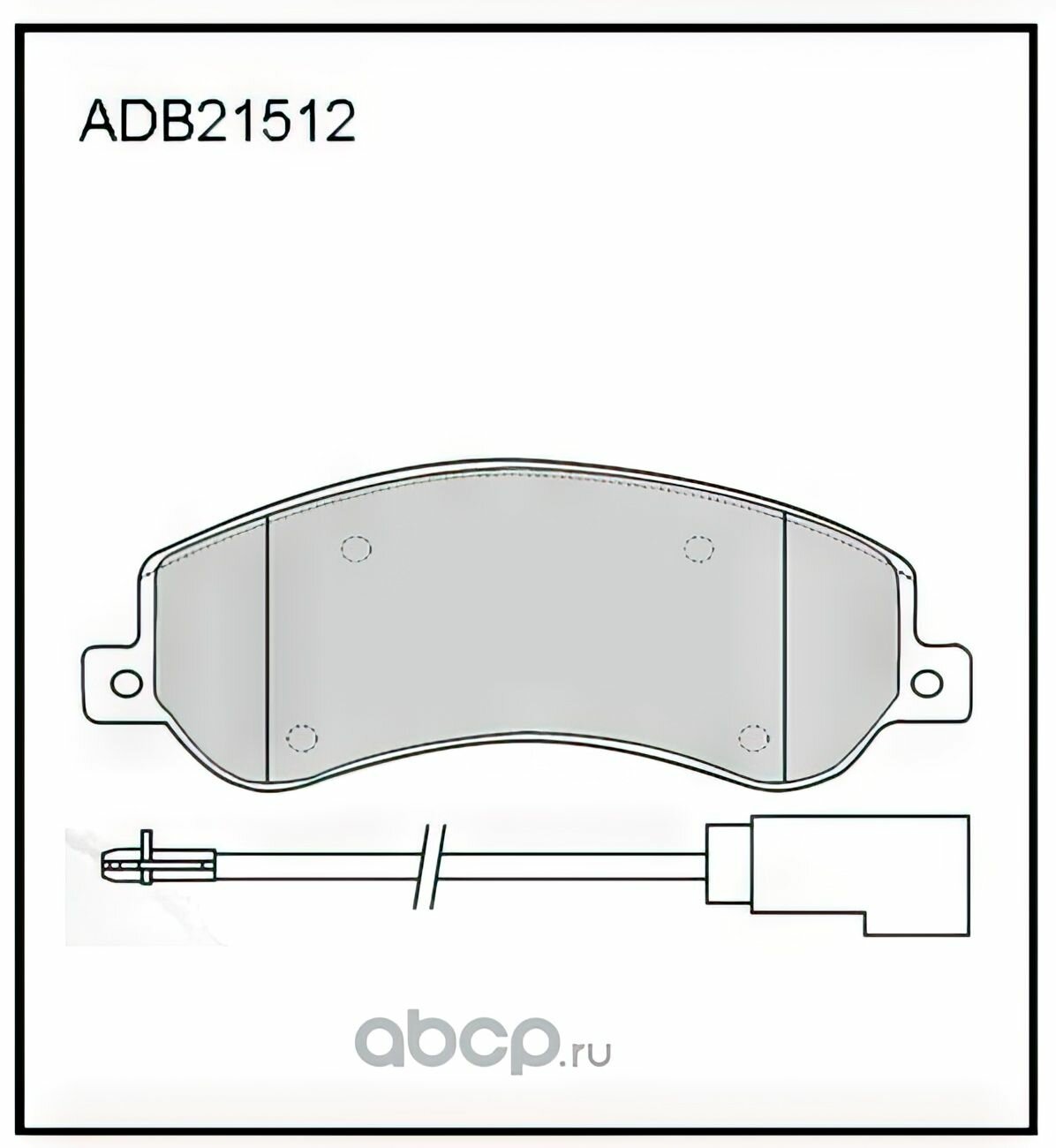 ALLIED NIPPON ADB21512 ADB21512_колодки дисковые передние!\Ford Transit2.2TDCi/2.4TDCi 06 (с бортовой платф.)