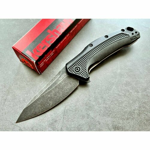 фото Нож складной kershaw link, blackwashed blade, black handle