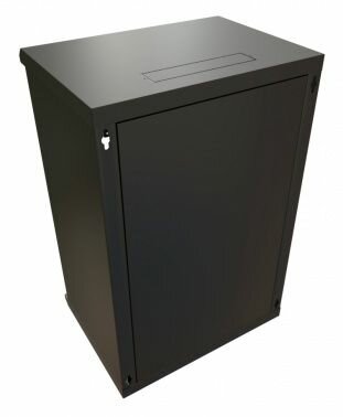 Шкаф серверный 19", 22U WRLine 1086x600х600мм, цельнометаллическая дверь с замком, цвет черный (RAL 9004) (разобранный) - фото №2