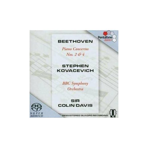 Audio CD Ludwig van Beethoven (1770-1827) - Klavierkonzerte Nr.2 & 4 (1 CD) audio cd ludwig van beethoven 1770 1827 klaviersonaten nr 8 14 17 23 24 29 2 cd