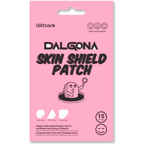 Патчи точечные от прыщей Lattcare Dalgona Skin Shield Patch, 15 шт