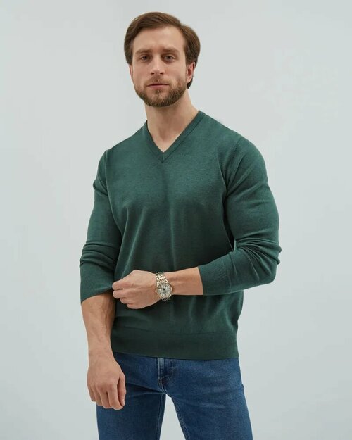 Пуловер , размер M, зеленый