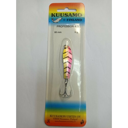 фото Блесна "kuusamo" для ловли форели, щуки и судака. -1шт. -цвет bl/fye/li-s