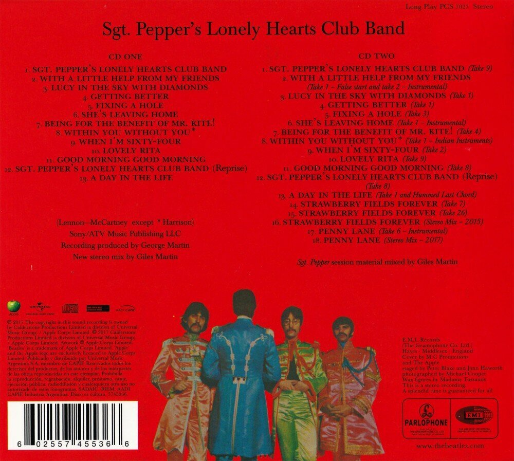 Компакт-диски, APPLE RECORDS, THE BEATLES - Sgt. Pepper's Lonely Hearts Club Band (2CD) Медиа - фото №5