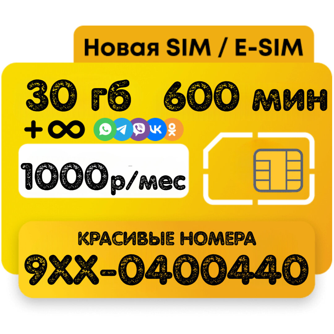 Sim-карта "Красивый номер" и выгодный тариф с полным безлимитом на социальные сети и мессенджеры, карты и видео — фото 7