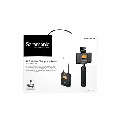 Радиосистема Saramonic UwMic9 Kit12 TX9+SPRX9 приемник с держателем смартфона + передатчик