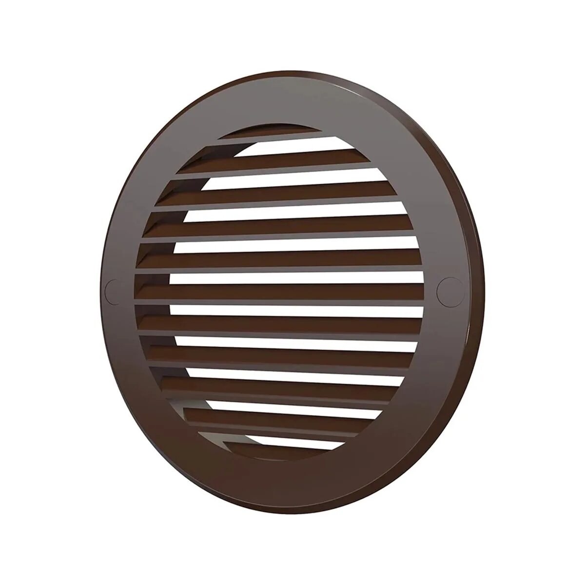 Решетка вентиляционная 125 с фланцем круглая пластик 12РКН коричневая - фотография № 2