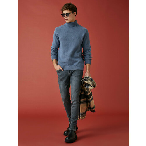 фото Джинсы koton, размер 29/30, синий, серый