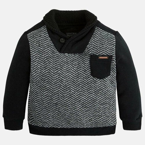 Пуловер Mayoral, размер 92 (2 года), черный пуловер mayoral размер 92 2 года экрю