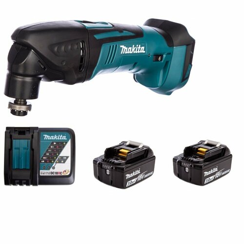 Аккумуляторный многофункциональный инструмент Makita DTM50RF2 (18V, 2 x 3.0Ah, Li-Ion) колодка клеммная для инструмента многофункционального makita dtm50