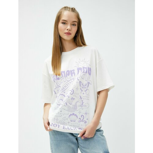 фото Футболка koton, размер s, бежевый