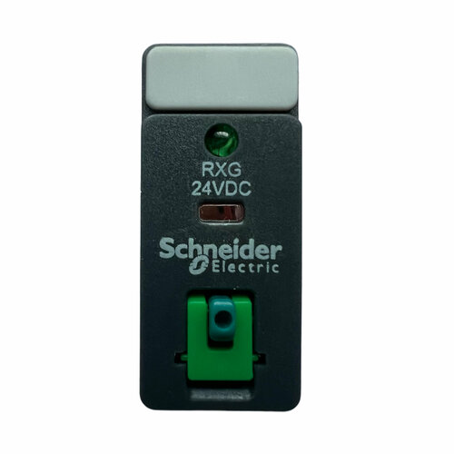 комплект реле и розетки пружинные зажимы 24в ас dc код rsl1prbu schneider electric 1шт Реле Schneider Electric Zelio Relay RXG22BD с 2 перекидными контактами (2CO), светодиодом и кнопкой тест с напряжением катушки 24В DC