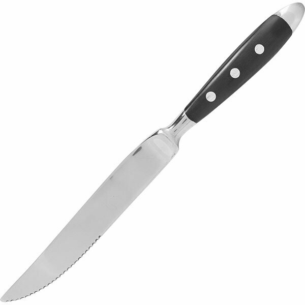 Нож для стейка «Дориа»; сталь нержавеющая; длина=21/11, ширина=1 см; металлический, цвет: черный