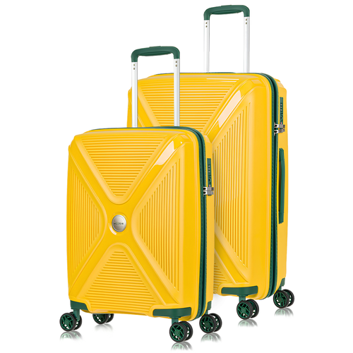 фото Комплект чемоданов l'case, 2 шт., 78 л, размер s/m, желтый