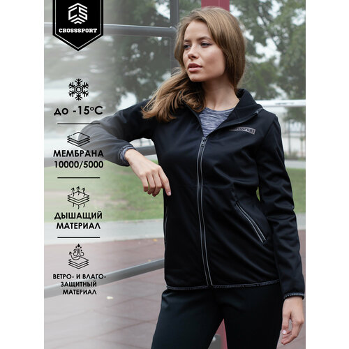 фото Куртка crosssport, размер 54, черный