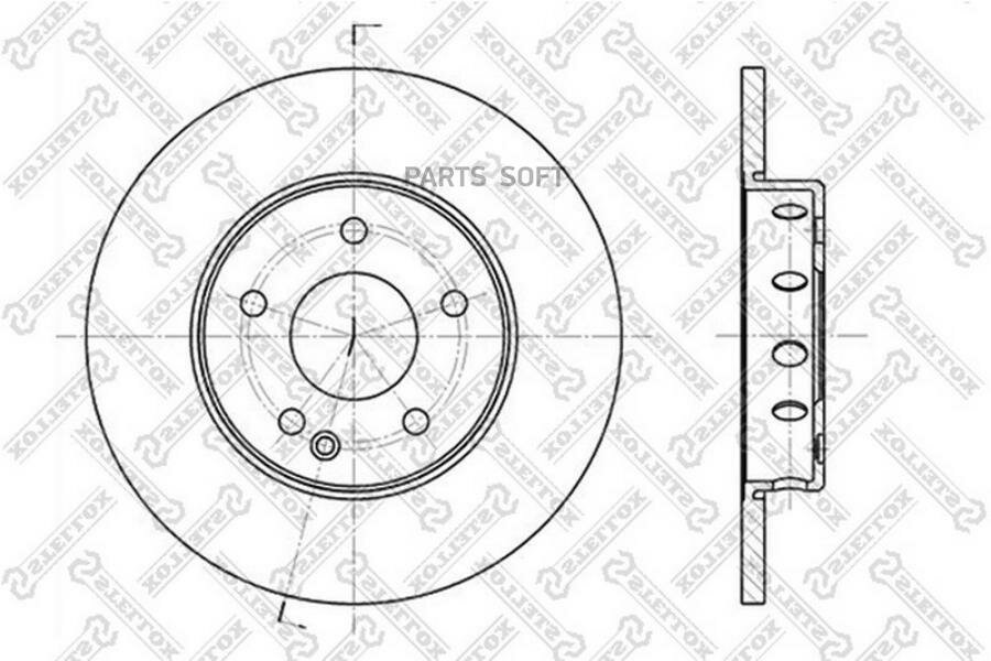 STELLOX 60203316SX 6020-3316-SX_диск тормозной передний!\ MB W202 1.8/2.0D-2.5D 93>