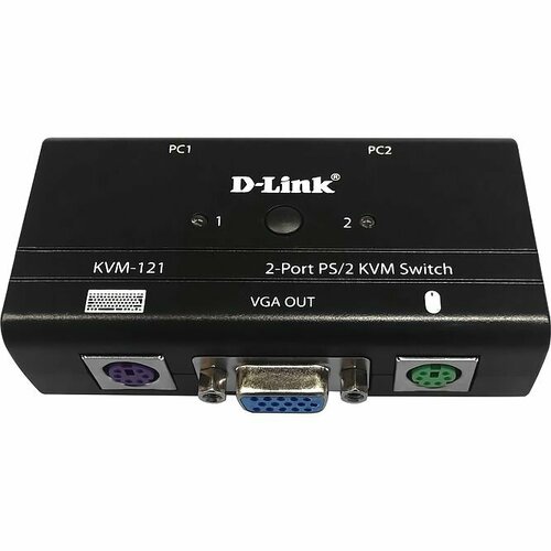 Коммутатор KVM-121 2-port KVM Switch, VGA+PS/2 ports