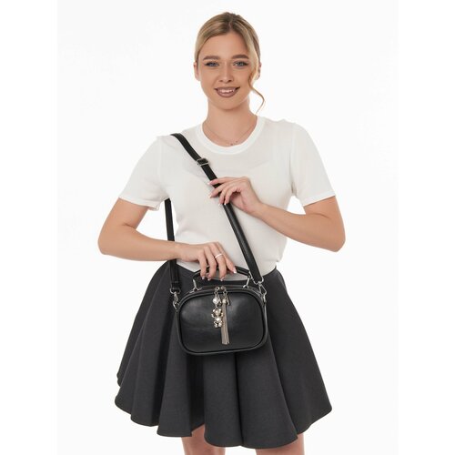 фото Сумка кросс-боди , фактура матовая, черный bundle