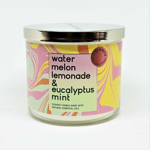 Bath and Body Works свеча ароматическая с 3-мя Watermelon Lemonade & Eucaliptus Mint