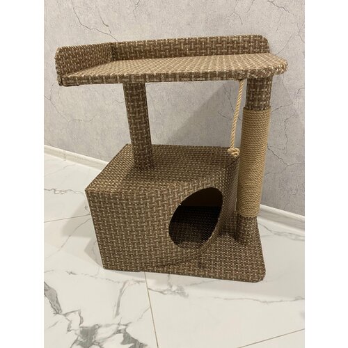 Домик когтеточка с лежаком и игрушкой_Мяу и Гав