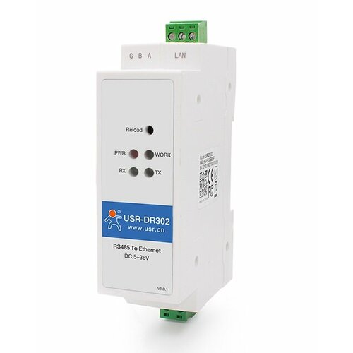 Преобразователь интерфейсов RS485-Ethernet USR DR302 usr tcp232 410s rs232 rs485 serial to ethernet adapter ip device server ethernet converter support dhcp dns