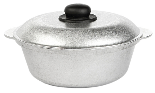 Кастрюля алюминиевая Алита Боярыня, объемом 2.5л с крышкой, для газовых и электрических плит / посуда для кухни