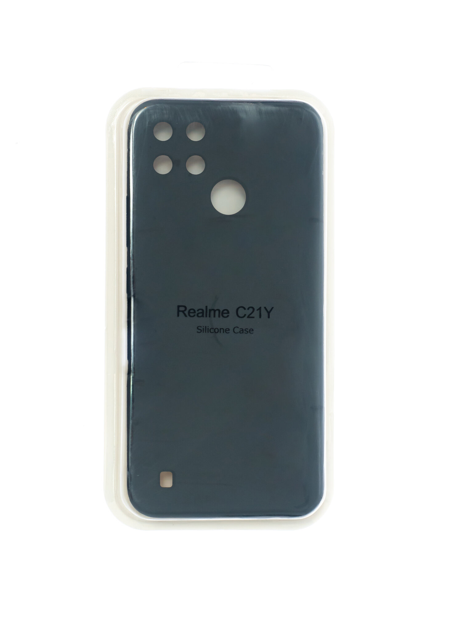 Чехол-накладка для REALME C21Y VEGLAS SILICONE CASE закрытый черный (3)