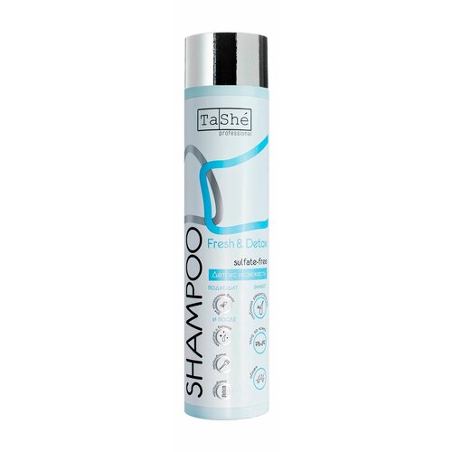 Освежающий бессульфатный детокс-шампунь для волос / Tashe Professional Fresh and Detox Sulfate-Free Shampoo