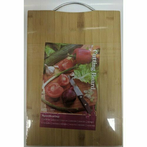 Доска разделочная деревянная (бамбук), 24х34 см, 2 штуки