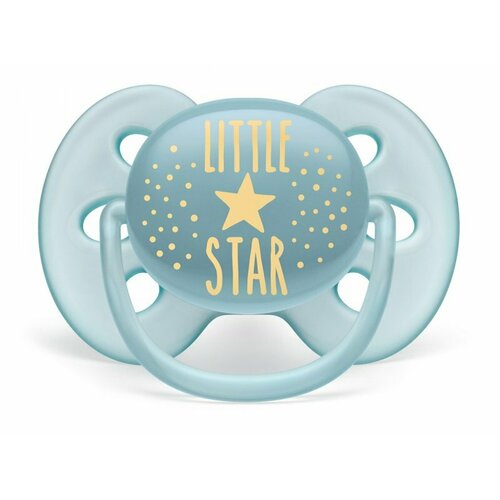 Пустышка Philips Avent ultra soft, Hello star, 6-18 мес.