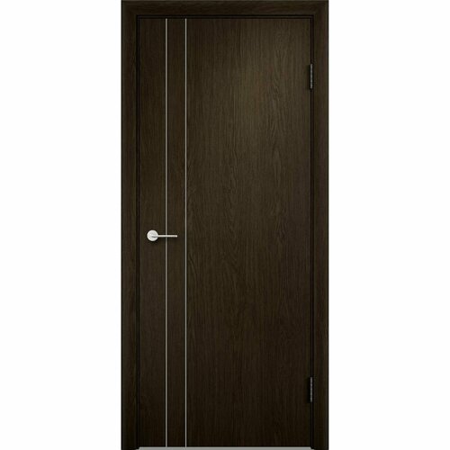 Межкомнатная дверь Verda Вертикаль ДГ с молдингом 200х60 см, коричневый