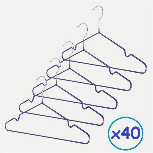 Изображение товара Вешалки - плечики для одежды, металл, 4 по 10 шт, цвет ассорти