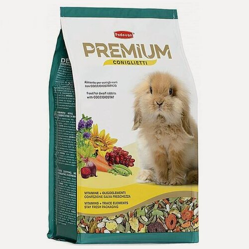 Изображение товара Padovan Premium Coniglietti корм для кроликов и молодняка 2кг