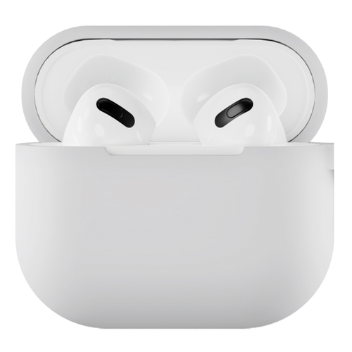 Силиконовый чехол VLP Silicone Case Soft Touch для Apple AirPods 3 White чехол брелок ubear touch ring case для airtag с кольцом фиксатором силикон soft touch оранжевый