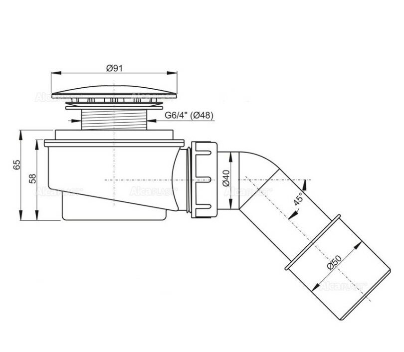Сифон для душевого поддона Alcaplast - фото №16