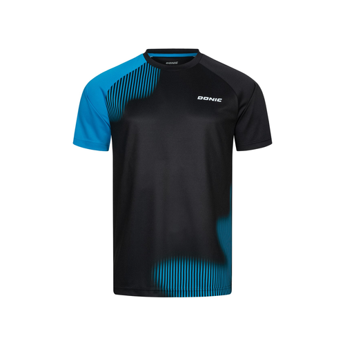 Футболка Donic Футболка DONIC T-Shirt Peak black/cyan, размер M, синий