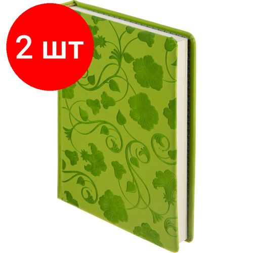 Комплект 2 штук, Ежедневник недатированный Attache Selection Campanula, А5, 160 л, салатов