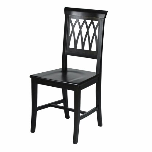 Стул деревянный со спинкой без подлокотников Габри-2 массив бука для гостиной столовой кухни черный венге 10567₽