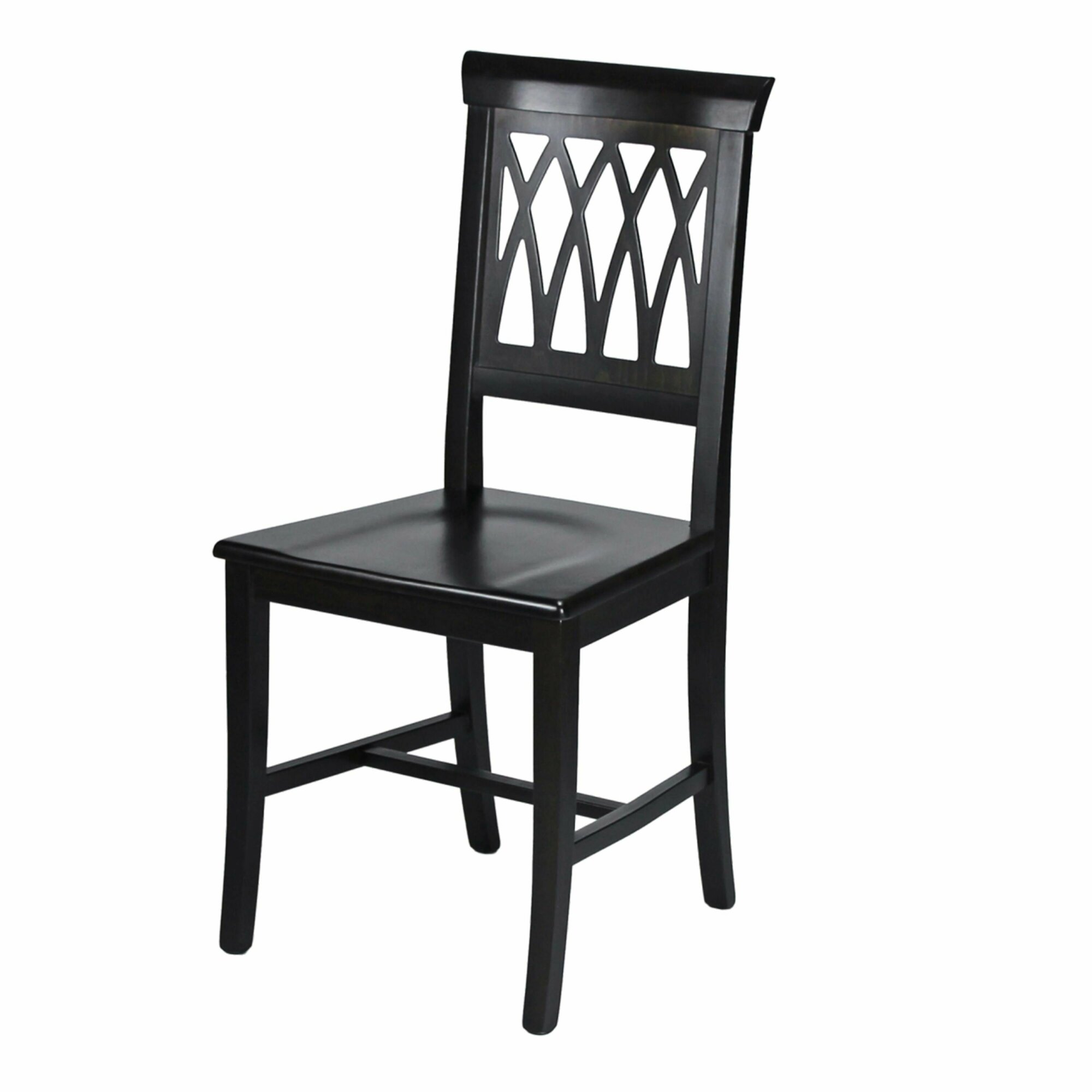 фото Стул деревянный со спинкой без подлокотников Габри-2 массив бука для гостиной столовой кухни черный, венге