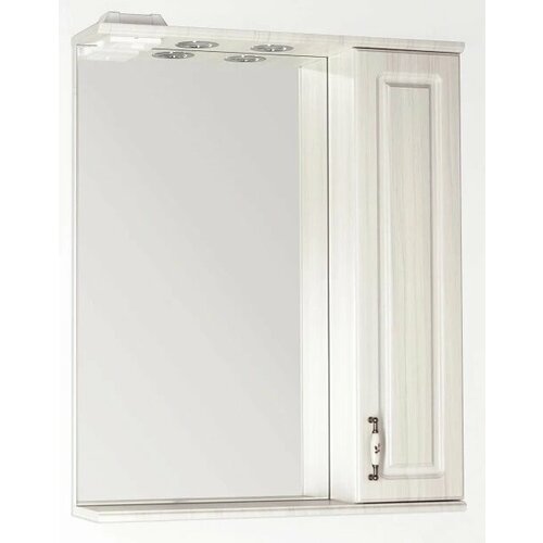 Зеркальный шкаф 65x83 см рельеф пастель Style Line Олеандр-2 ЛС-00000202